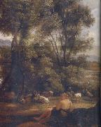 Landscape with goatherd and goats, John Constable